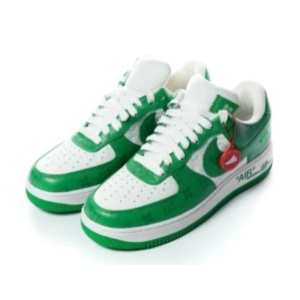 Louis Vuitton - x Nike Air Force 1 Low by Virgil Abloh Green and White low top sneaker