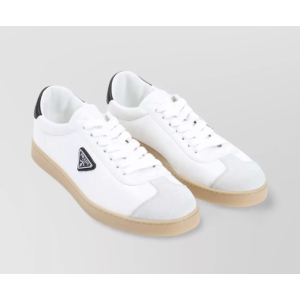 Prada - Leather sneakers suede insert