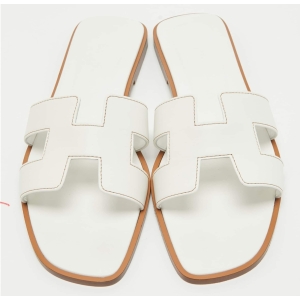 Hermes Oran 39 EU White Sandals