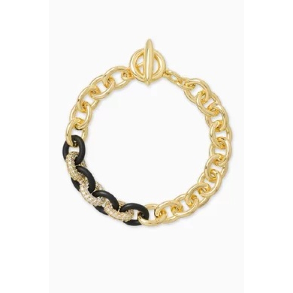 The Midnight Link Bracelet in Gold-tone Brass