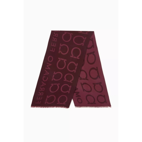 Gancini Scarf in Wool-silk Blend